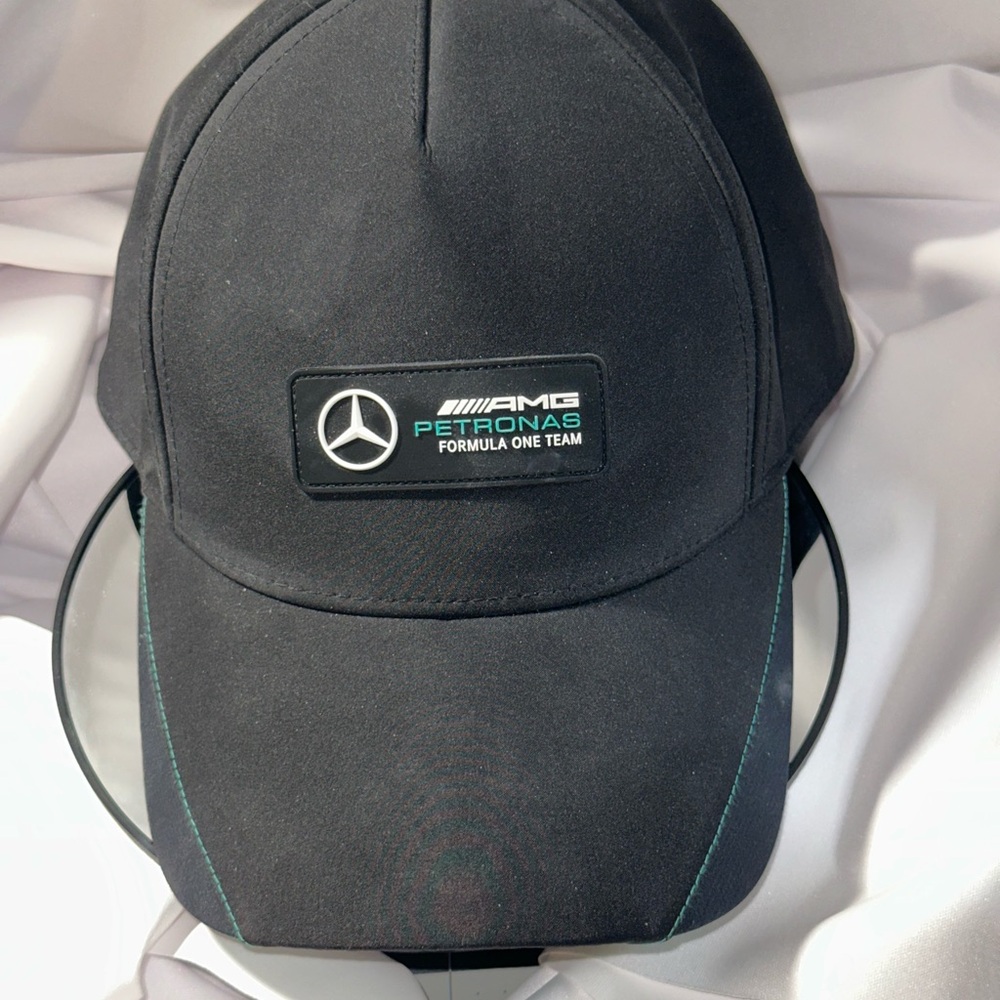 Mercedes AMG Petronas Black Cap with Teal Logo